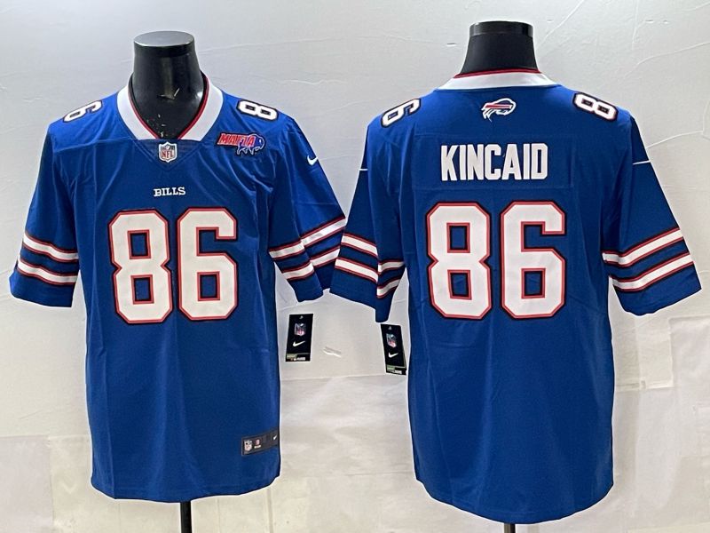 Men 2025 Buffalo Bills 86 Kincaid Blue Nike Limited NFL Jersey style 07